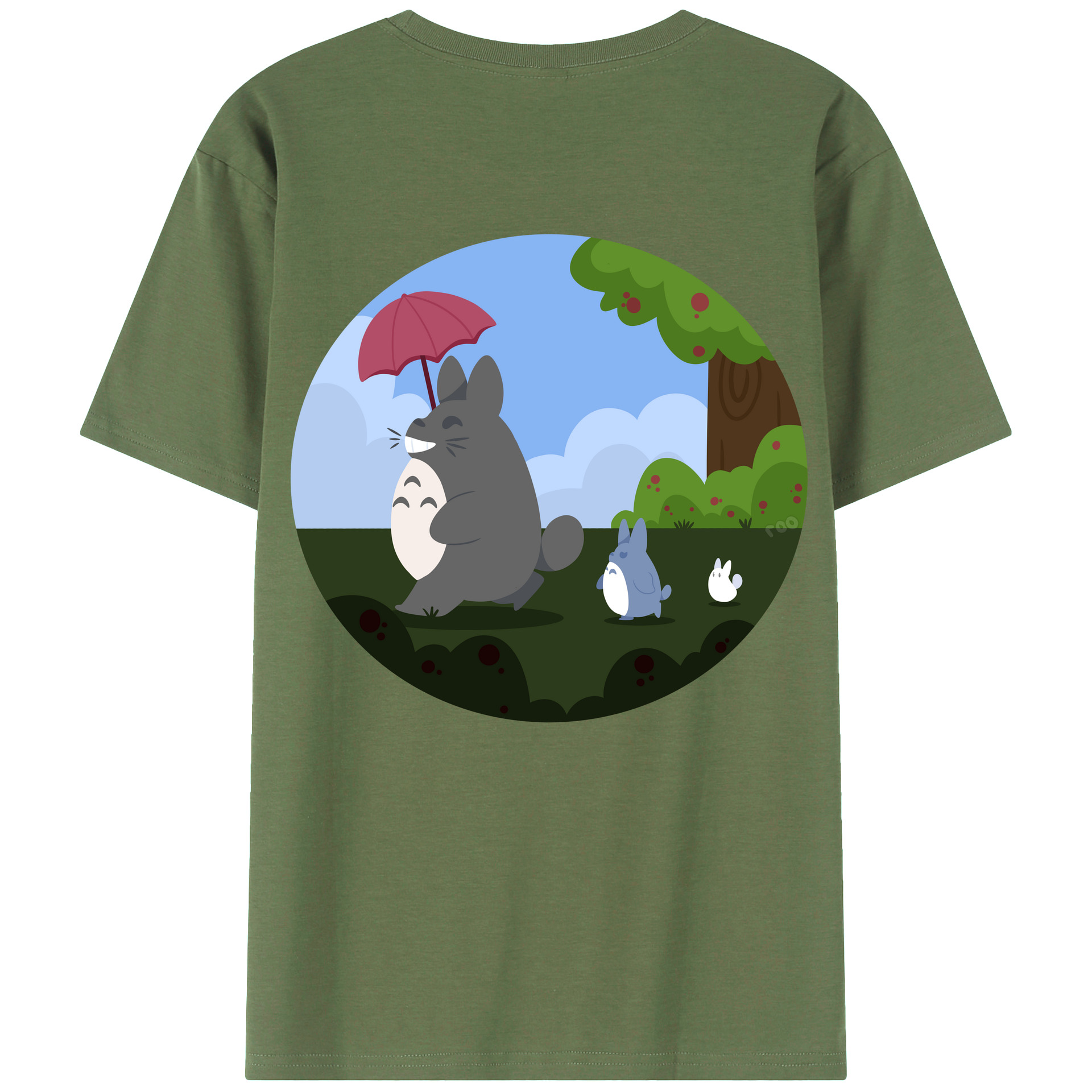 （画像用） となりのトトロ 草壁メイ 草壁サツキ My Neighbor Totoro Satsuki Kusakabe Mei Kusakabe 綿100％ メンズ半袖Tシャツ（バックプリント） 通気性